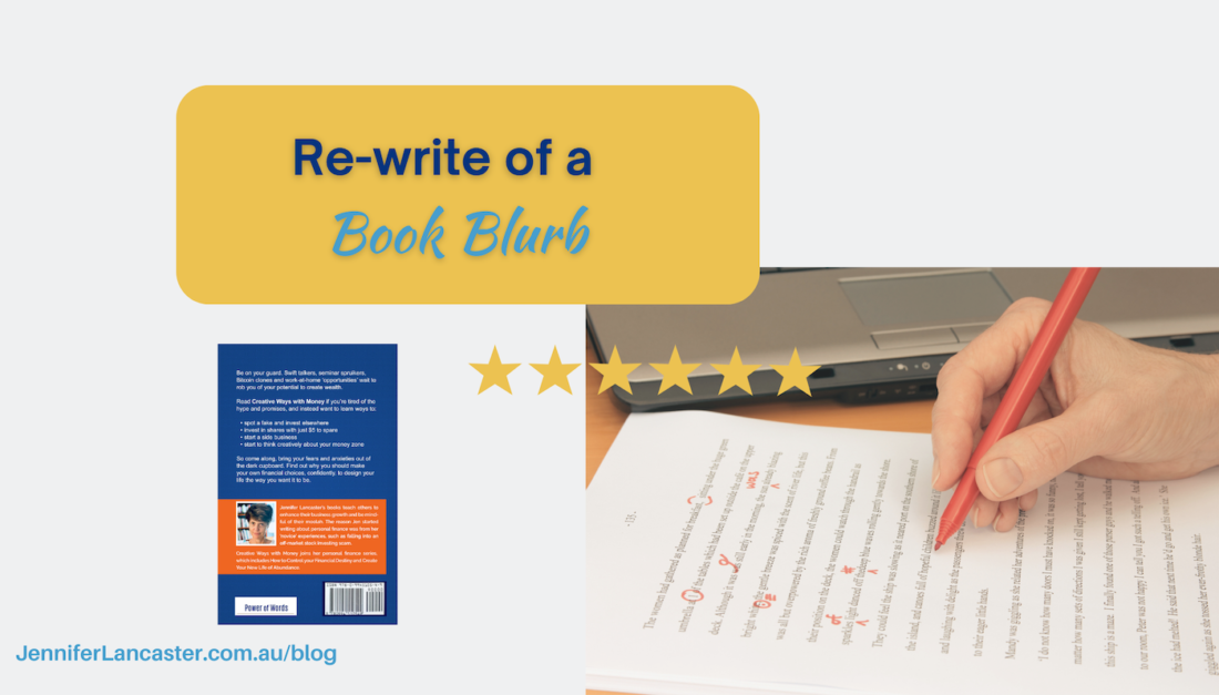 rewrite a book blurb