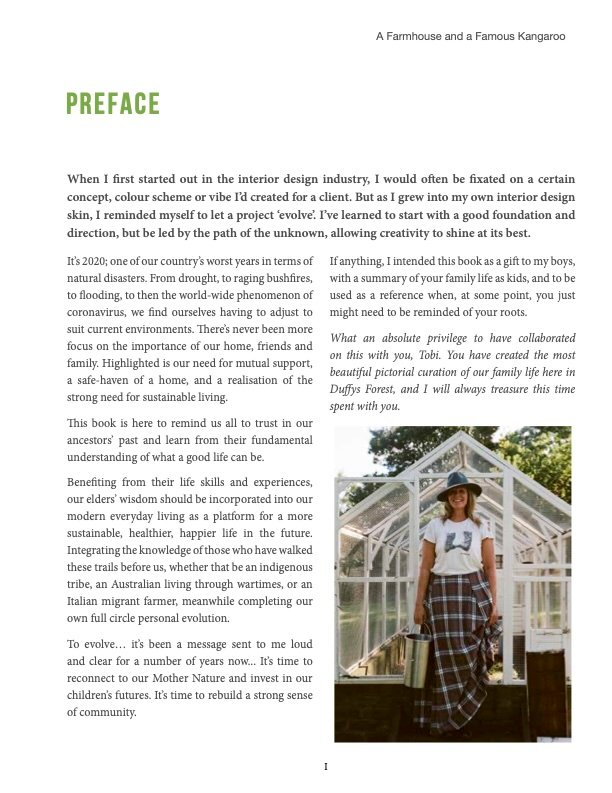 Farmhouse book preface