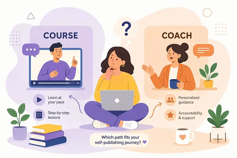 Self-Publishing Course vs Book Coach
